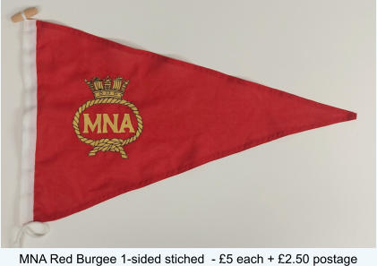 MNA Red Burgee 1-sided stiched  - £5 each + £2.50 postage